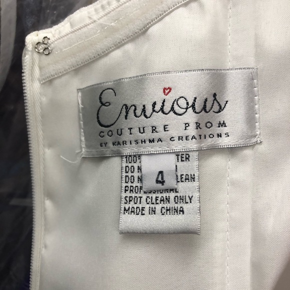 Wow $225 Either strapless or with straps Ivory Size 4 Pageants Gown by Envious - Picture 14 of 16